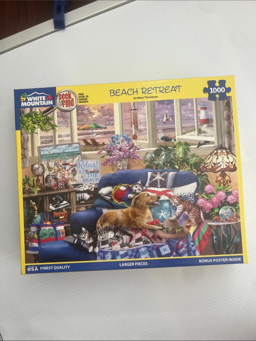 New White Mountain Puzzles Beach Retreat 1000 Pieces